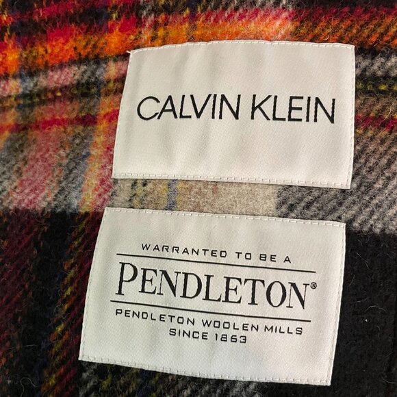 Raf Simons for Calvin Klein 205W39NYC x Pendleton Wool Fringe Coat - Size 2 - Picture 7 of 11